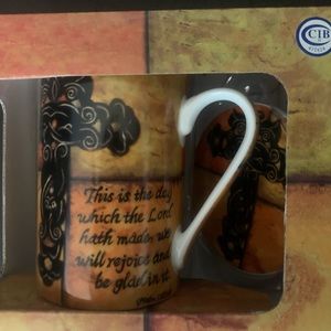 Cross gift mug with coaster